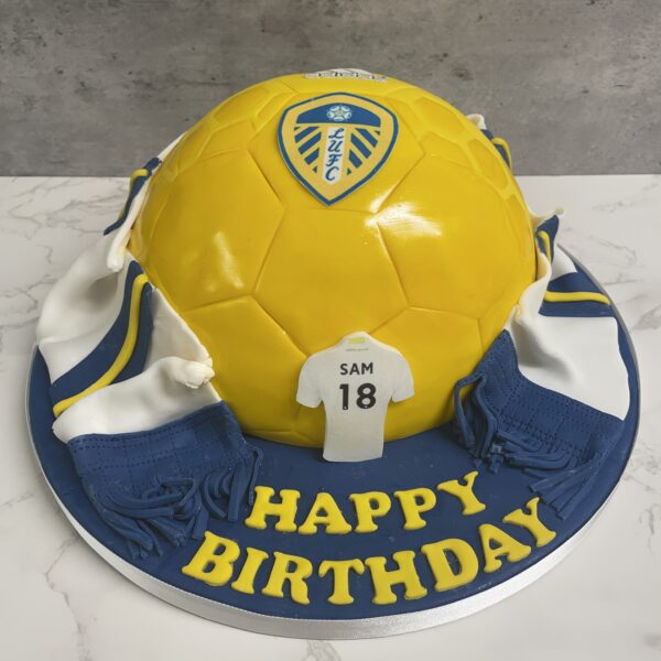 Leeds United Cake - Football Cake with Scarf & Shirt