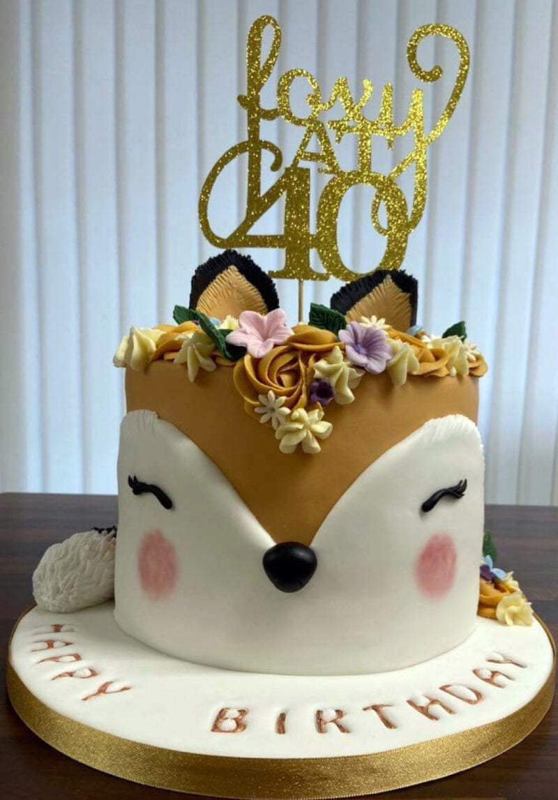 Foxy Tall Birthday Cake - Perfect for Adults & Children
